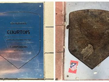 اتلتیکو مادرید پلاک تخریب شده تیبو کورتوا را جایگزین کرد