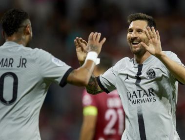 دبل مسی و گل نیمار کلید پیروزی PSG در هفته اول