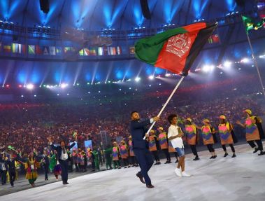 کاروان المپیکی افغانستان در مراسم افتتاحیه المپیک ریو 2016 ر