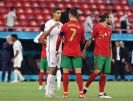 خوش و بش رونالدو و واران در پایان بازی فرانسه - پرتغال