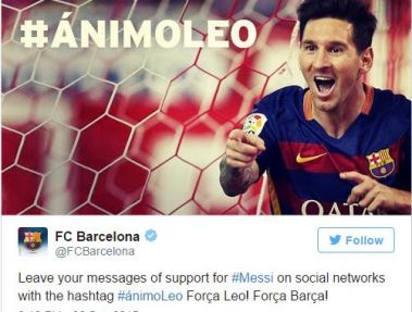پیام بارسلونا به هواداران در تویتر