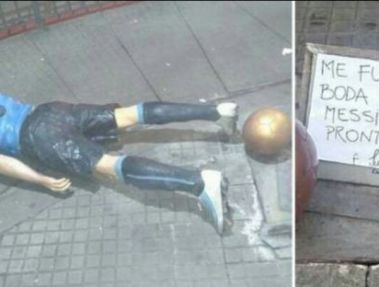 حمله به مجسمه سوارز در اروگوئه!