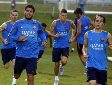 اولین تمرین بارسلونا در آمریکا برگزار شد !